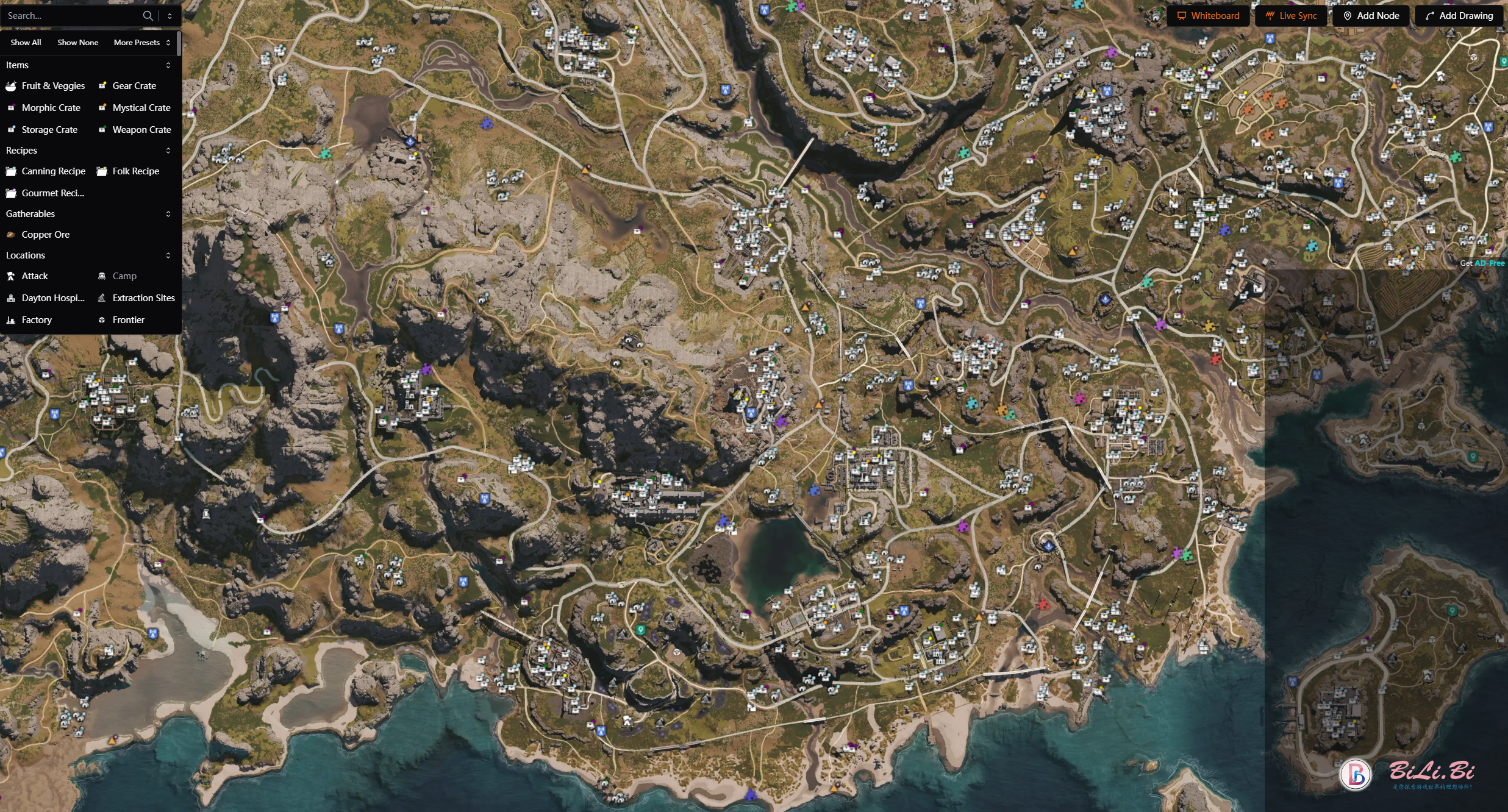 七日世界全功能互动地图:同步玩家实时坐标及宝箱、资源点一网打尽